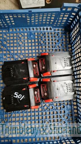 4 Milwaukee cordless batteries