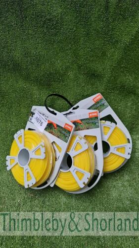 3 no Stihl 3mm square strimmer cord 55m