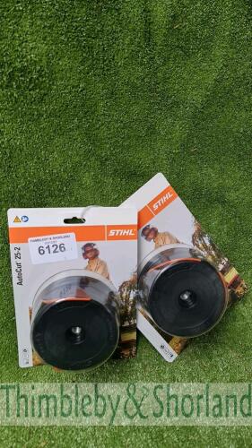 2 no Stihl autocut C25-2 strimmer heads