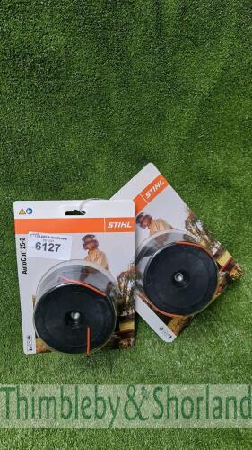 2 no Stihl autocut C25-2 strimmer heads