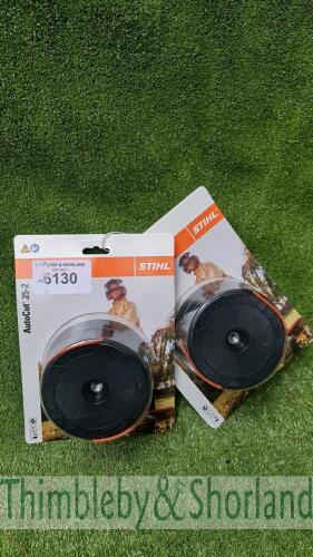 2 no Stihl autocut C25-2 strimmer heads