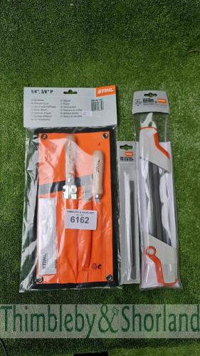 Stihl 1/4in - 3/8 sharpening kit and file holder