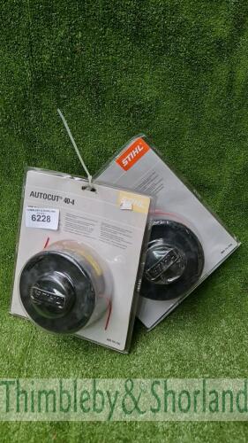 2 Stihl autocut 40-4 strimmer heads