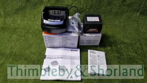 Stihl AL101 battery charger and AK20 battery